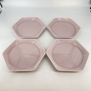 Set of 4 IKEA Hexagon Salad Plates Ballet Pink 9.5” Retired